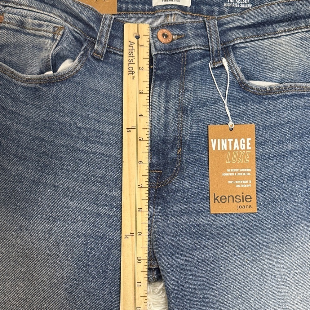 Kensie Women's Blue High Rise Skinny Jeans - Picture 7 of 11